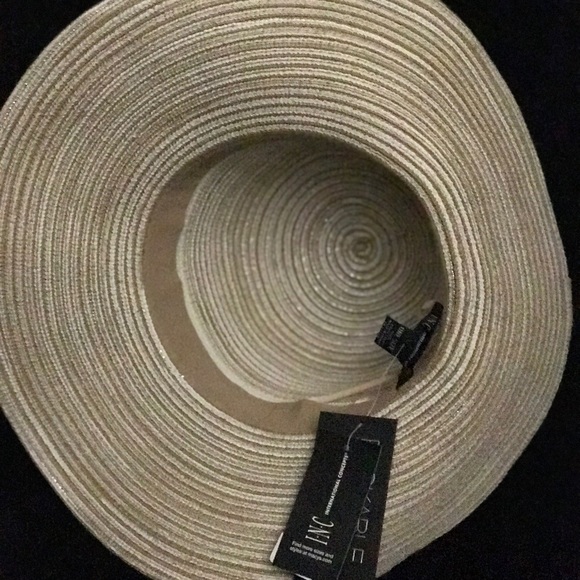 INC Concepts Metallic Textured Sun Hat (Tan) - Picture 2 of 4